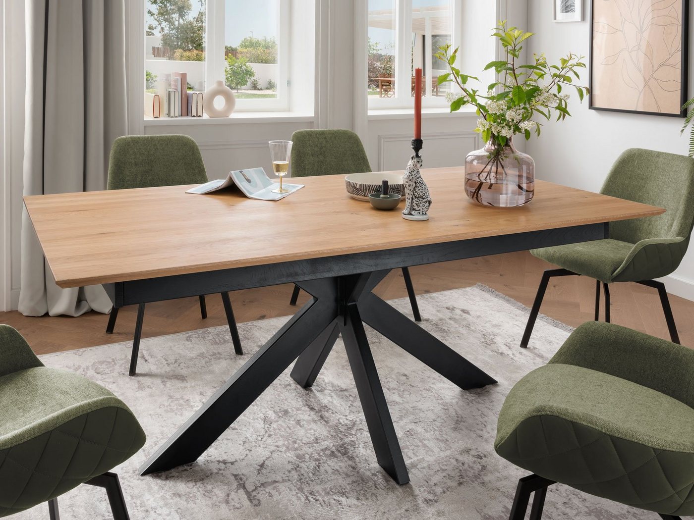 Casamia Esstisch Esstisch Massivholz ausziehbar Denver 160/180/200cm Wildeiche Casamia Esstisch Esstisch Massivholz ausziehbar Denver 160/180/200cm Wildeiche von Casamia