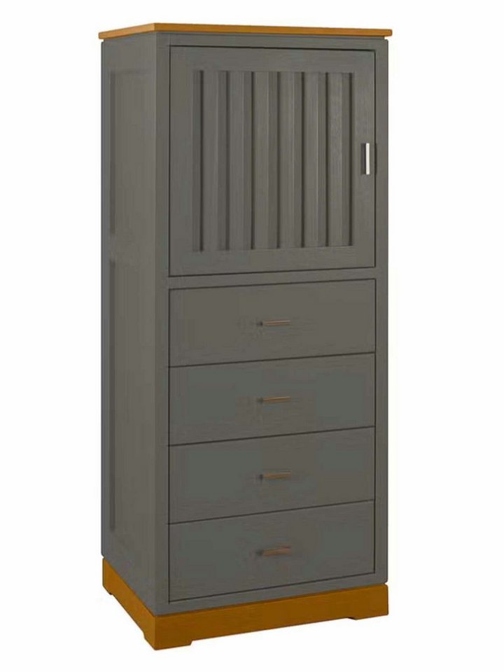Casamia Highboard Highboard Casaverde 1-türig 4 Schubladen Pinie Massivholz Casamia Highboard Highboard Casaverde 1-türig 4 Schubladen Pinie Massivholz von Casamia