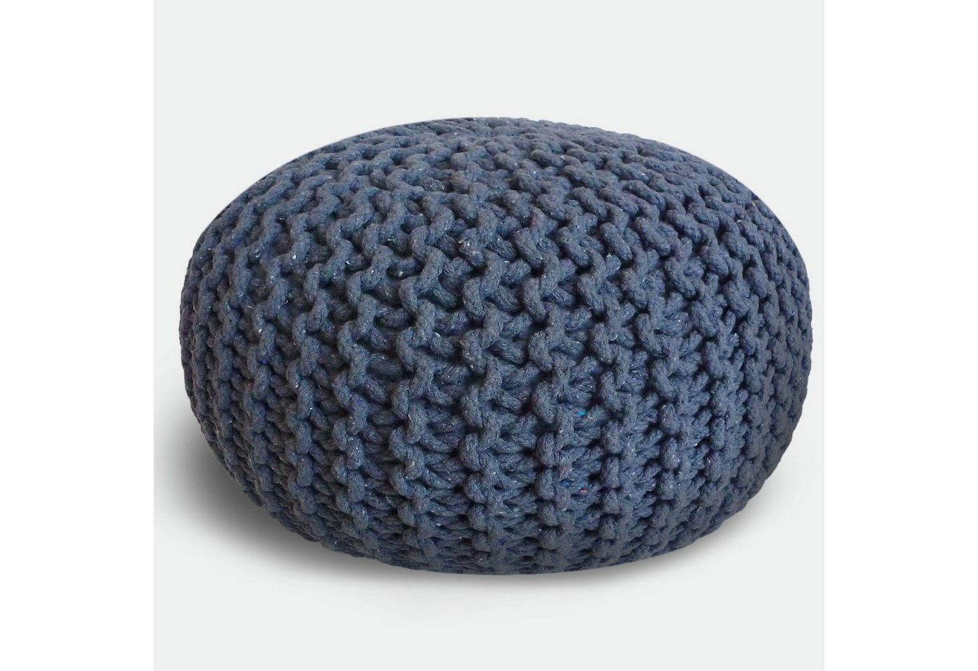 Casamia Pouf Pouf Ø 55 o. 45 cm Strickhocker Sitzpouf Bodenkissen nachhaltig von Casamia