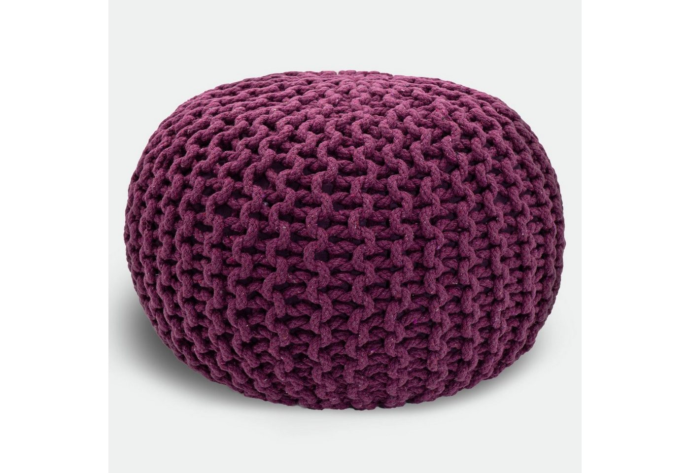 Casamia Pouf Pouf Ø 55 o. 45 cm Strickhocker Sitzpouf Bodenkissen nachhaltig von Casamia