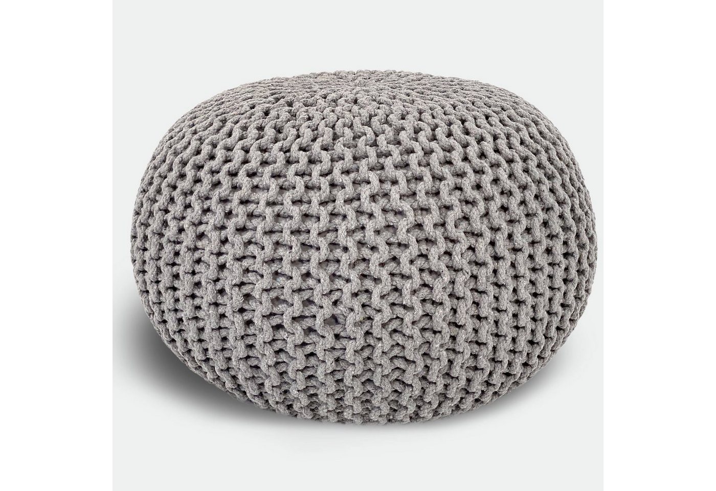 Casamia Pouf Pouf Ø 55 o. 45 cm Strickhocker Sitzpouf Bodenkissen nachhaltig von Casamia