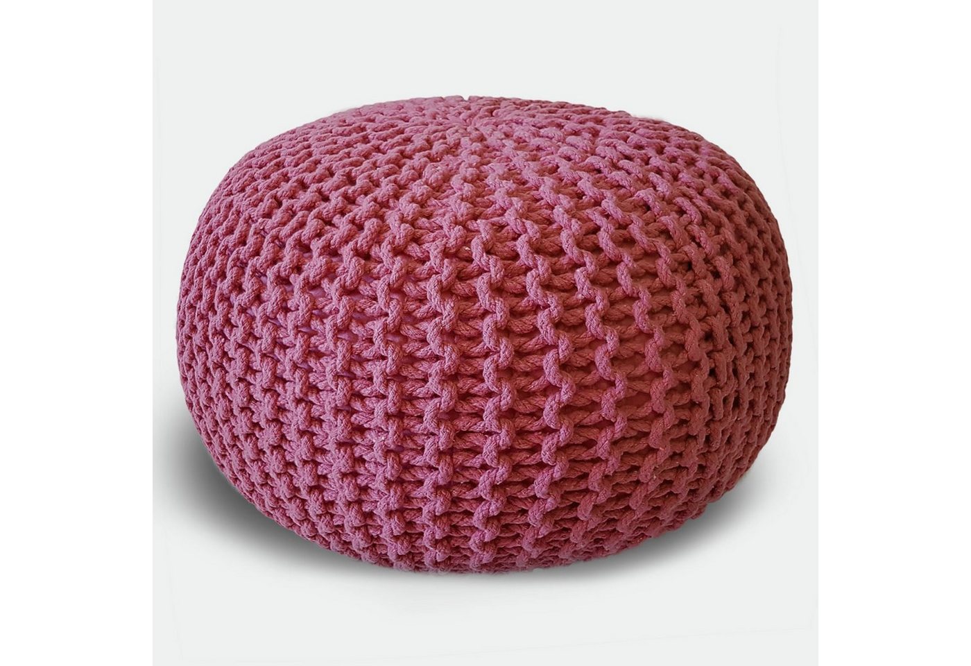 Casamia Pouf Pouf Ø 55 o. 45 cm Strickhocker Sitzpouf Bodenkissen nachhaltig von Casamia