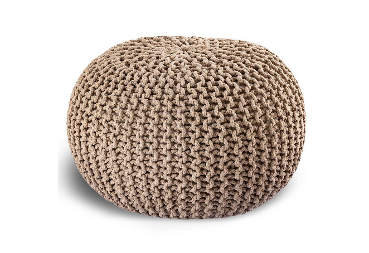 Casamia Pouf Pouf Ø 55 o. 45 cm Strickhocker Sitzpouf Bodenkissen nachhaltig von Casamia