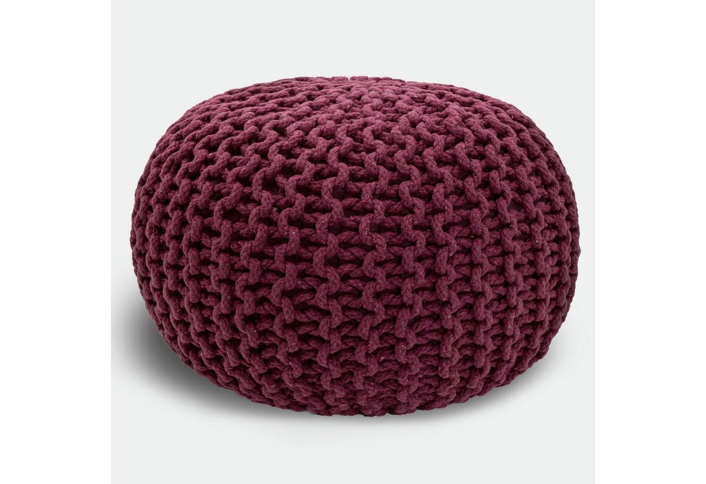 Casamia Pouf Pouf Ø 55 o. 45 cm Strickhocker Sitzpouf Bodenkissen nachhaltig von Casamia