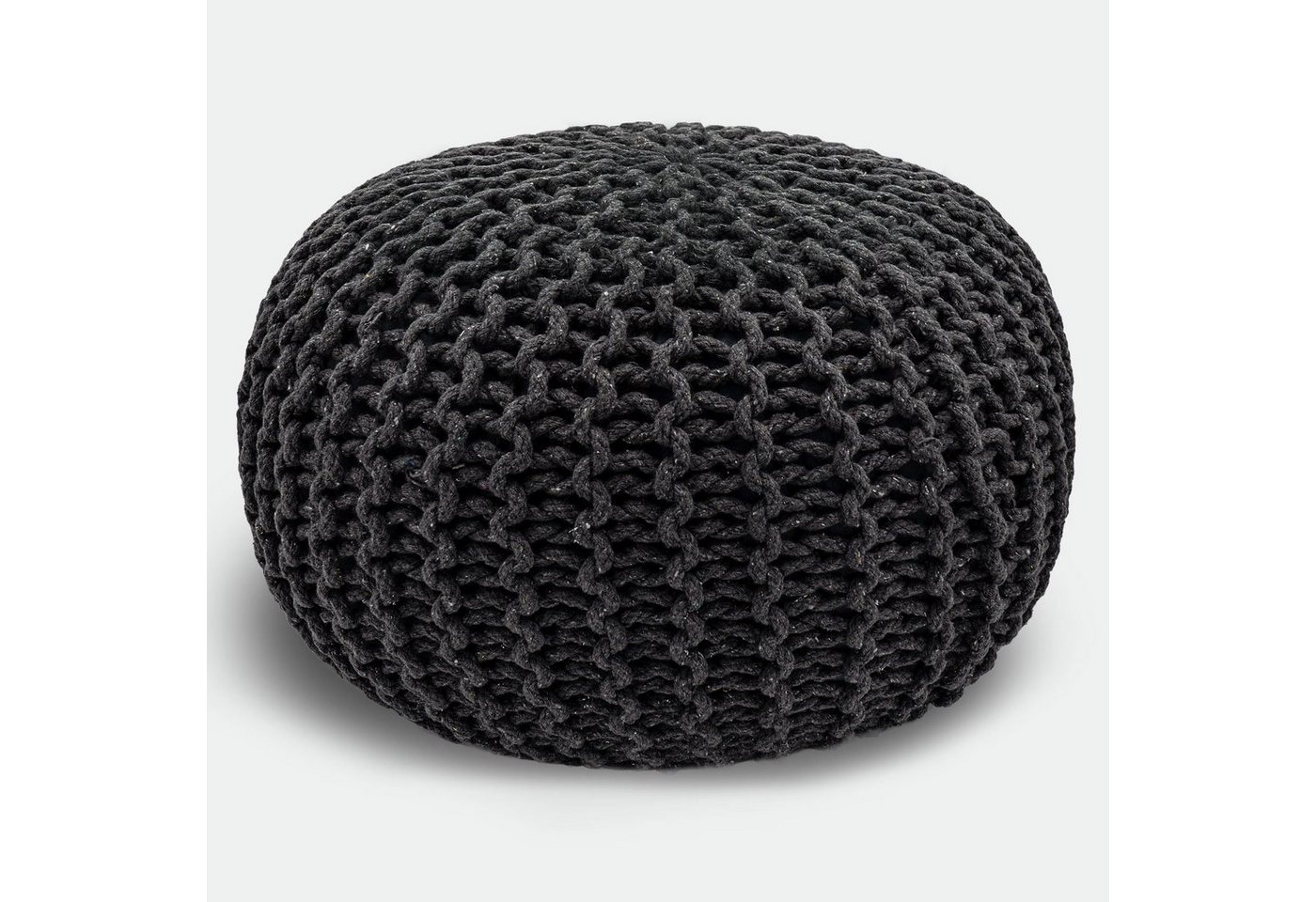 Casamia Pouf Pouf Ø 55 o. 45 cm Strickhocker Sitzpouf Bodenkissen nachhaltig von Casamia