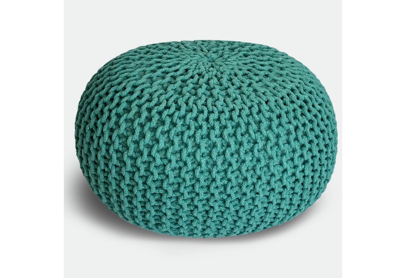 Casamia Pouf Pouf Ø 55 o. 45 cm Strickhocker Sitzpouf Bodenkissen nachhaltig von Casamia