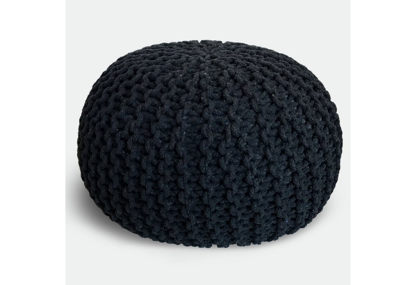 Casamia Pouf Pouf Ø 55 o. 45 cm Strickhocker Sitzpouf Bodenkissen nachhaltig von Casamia