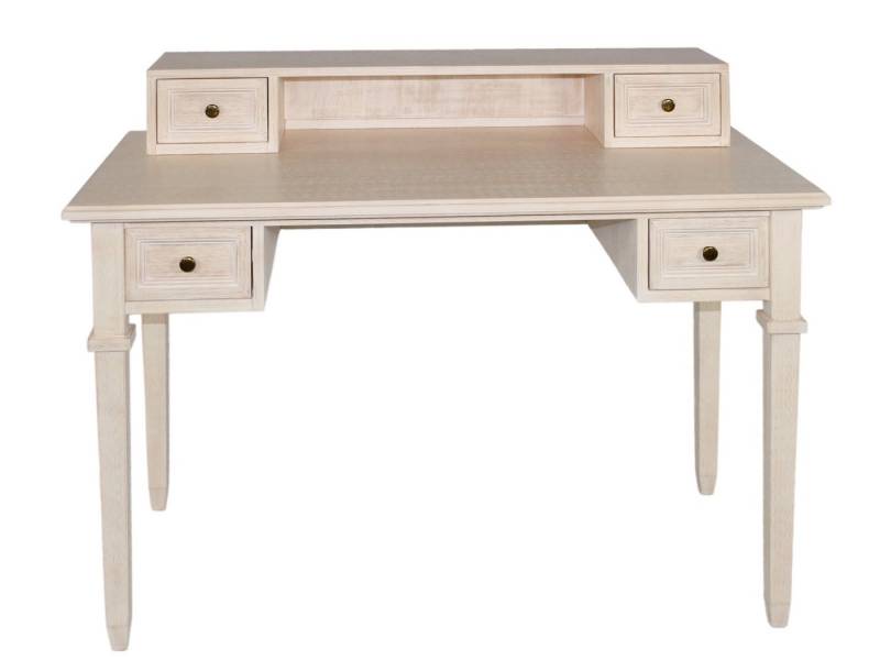 Casamia Schreibtisch Schreibtisch mit Aufsatz Duett B 120 H 91cm 4 Schubkästen Pinie massiv von Casamia