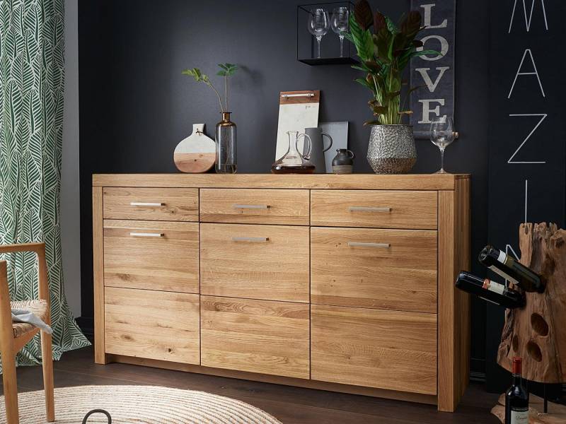 Casamia Sideboard Sideboard Anrichte Massivholz B170 H92 cm Faro Wildeiche massiv von Casamia