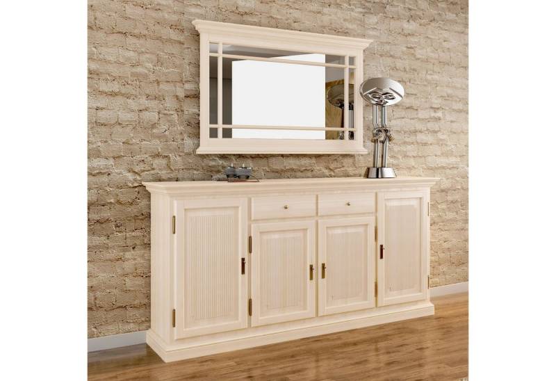 Casamia Sideboard Sideboard Set Duett mit Wand-Spiegel 212 x 213 cm Pinie massiv von Casamia