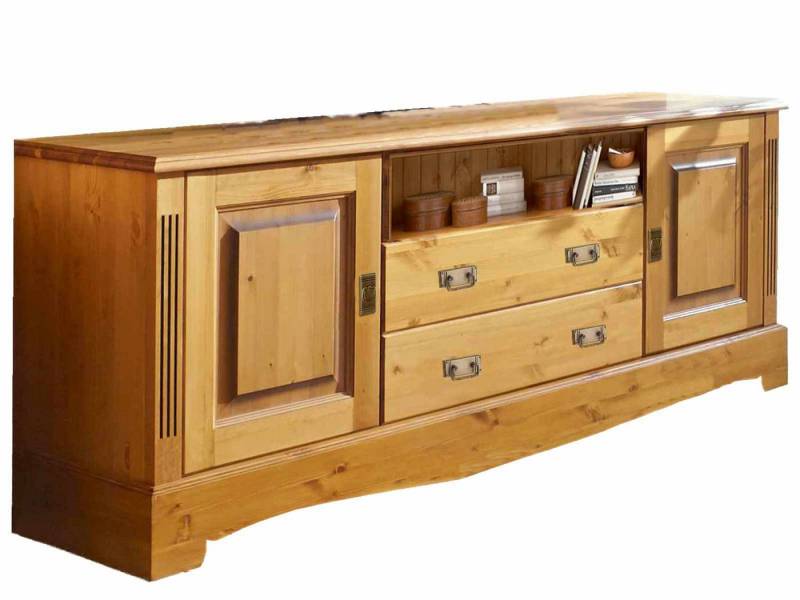 Casamia TV-Board TV Lowboard Fernsehschrank Florenz 2 Türen 2 Schubladen 1 Fach Pinie N von Casamia