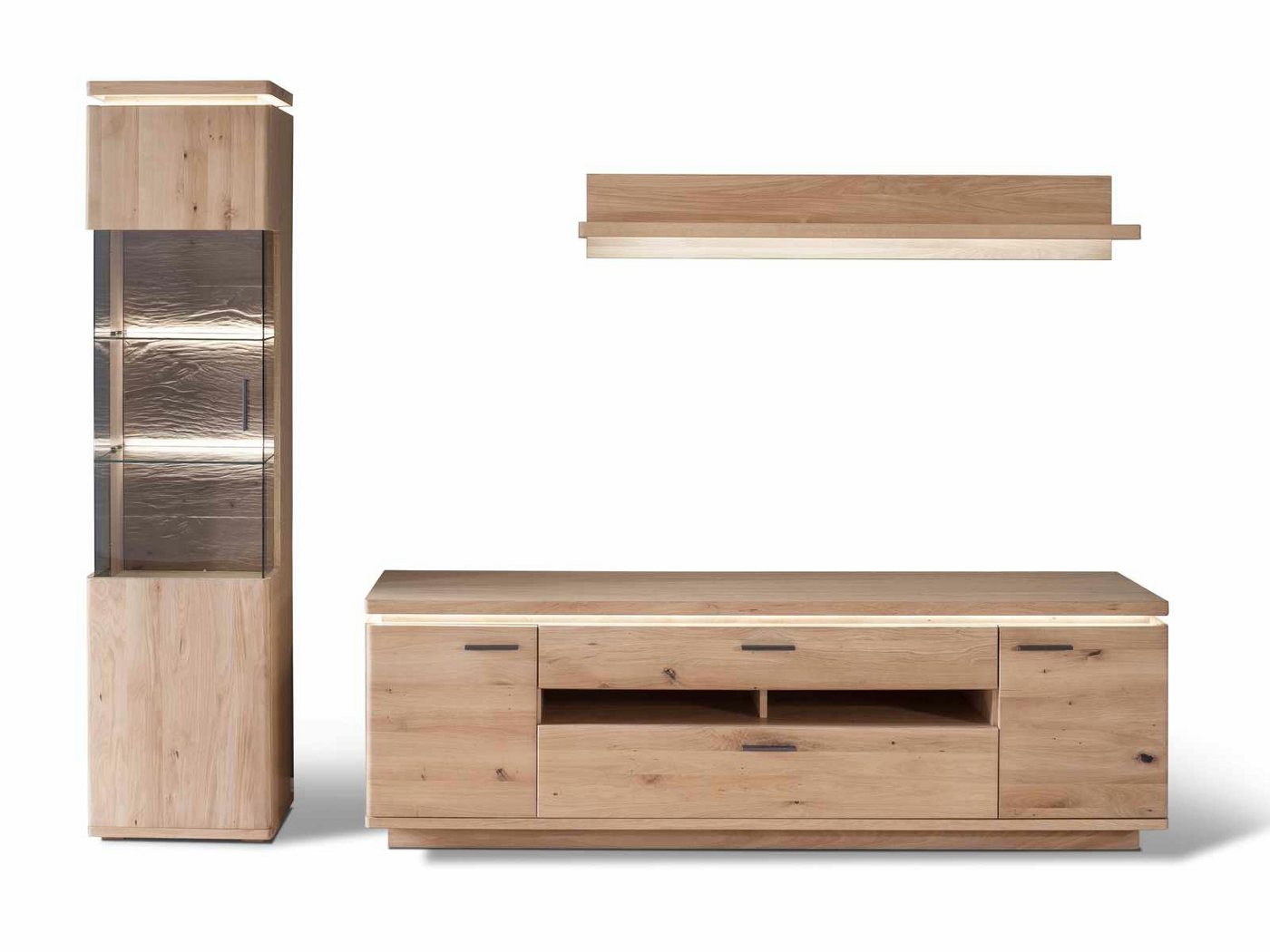 Casamia Wohnwand Wohnwand 4 Braga 3-teilig Balkeneiche Bianco geölt Casamia Wohnwand Wohnwand 4 Braga 3-teilig Balkeneiche Bianco geölt von Casamia