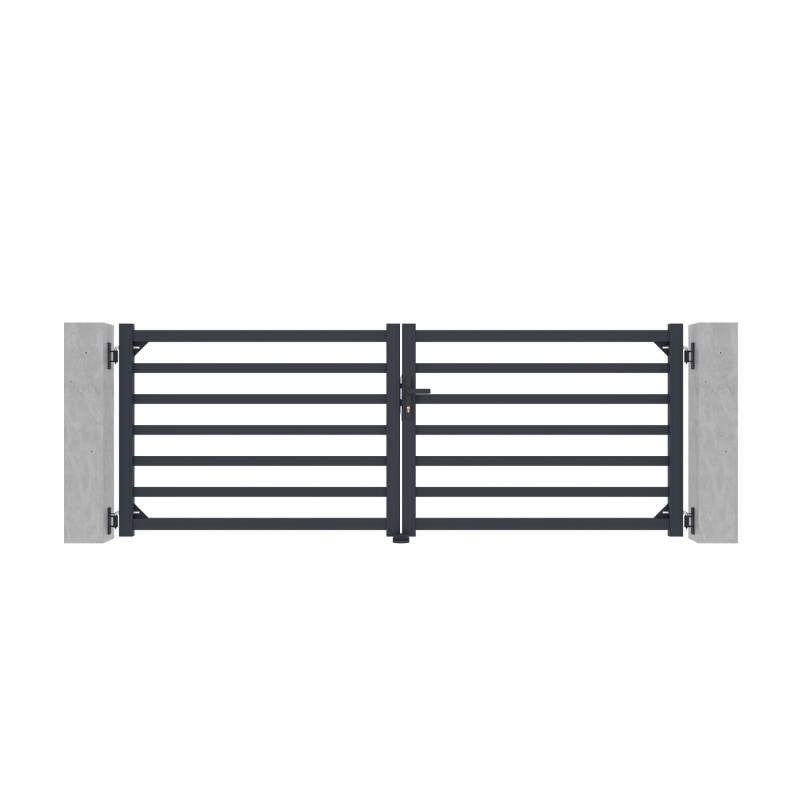 Casanoov Doppelflügeltor Aus Aluminium 3M Antelao H 110Cm Grau von Casanoov