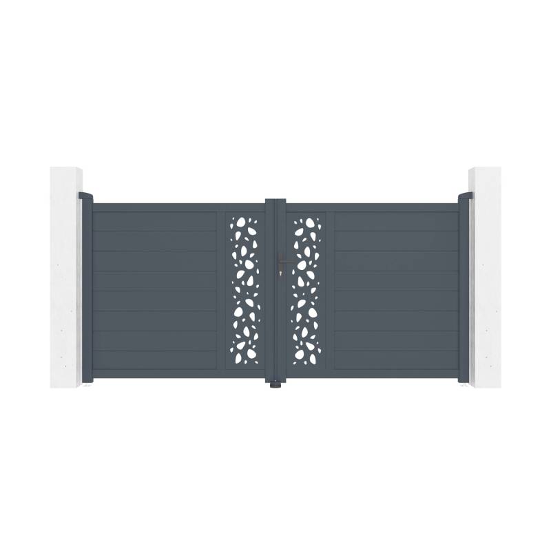 Casanoov Doppelflügeltor Aus Aluminium 3M Sunny H 140Cm Grau von Casanoov