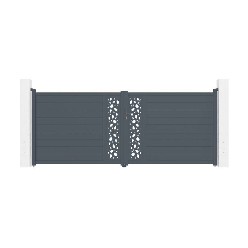 Casanoov Doppelflügeltor Aus Aluminium 4M Sunny H 160Cm Grau von Casanoov