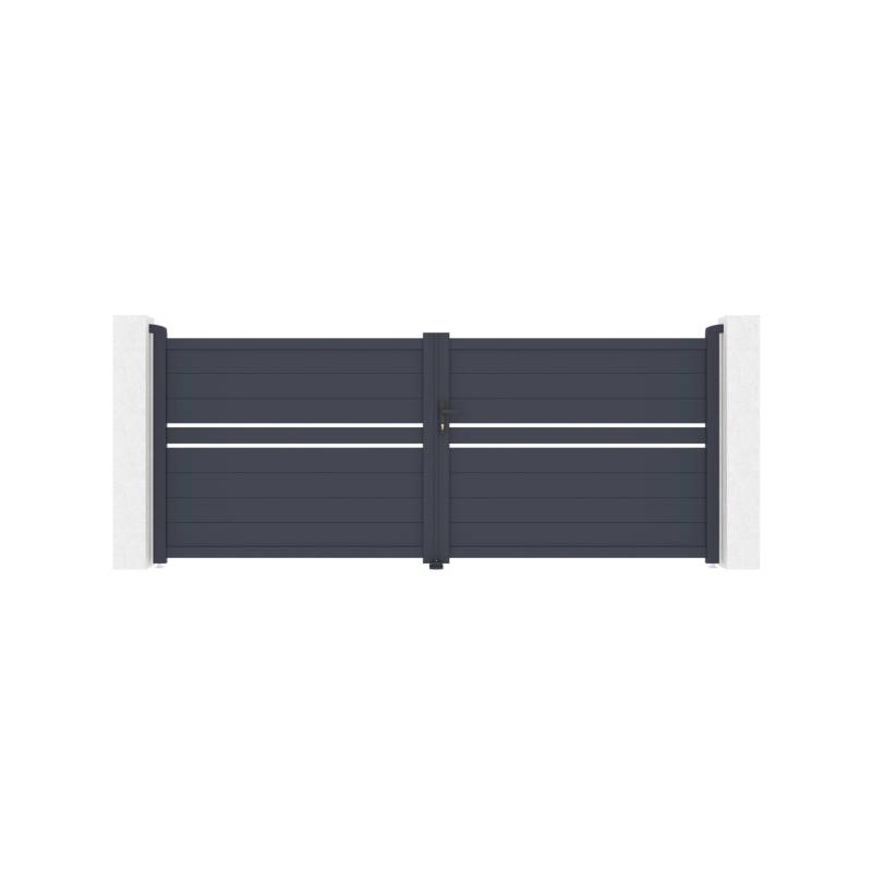 Casanoov Flügeltor 3 5 M Cimone H 140 Graues Aluminium von Casanoov