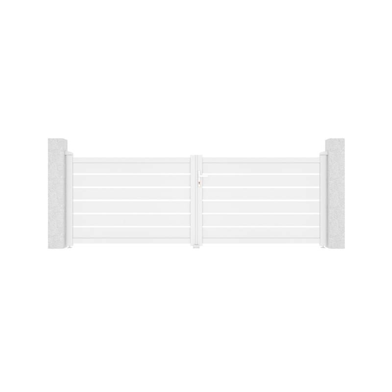 Casanoov Flügeltor 3 5M Vogel H 120 Weißaluminium von Casanoov