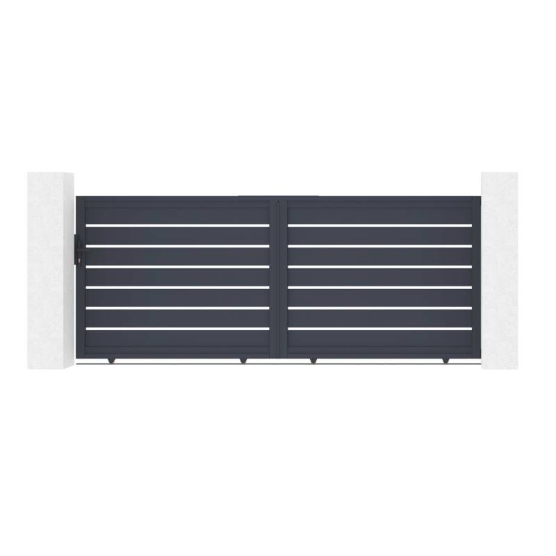 Casanoov Schiebetor 3 5M Vogel H 140Cm & 2 Pfosten H 166Cm Aluminium Grau von Casanoov