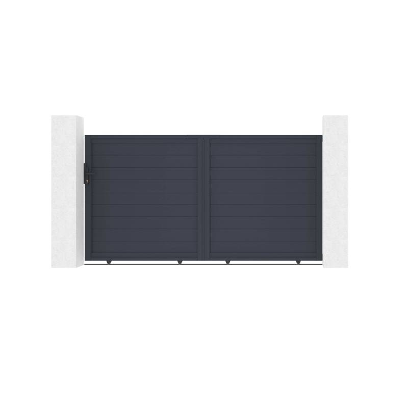 Casanoov Schiebetor 3M Eiger H 160Cm & 2 Pfosten H 190Cm Aluminium Grau von Casanoov