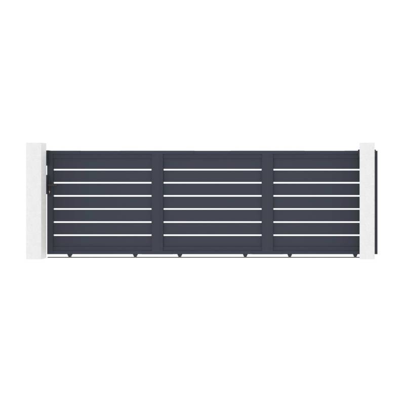 Casanoov Schiebetor 4 5 M Vogel H 140 Graues Aluminium von Casanoov