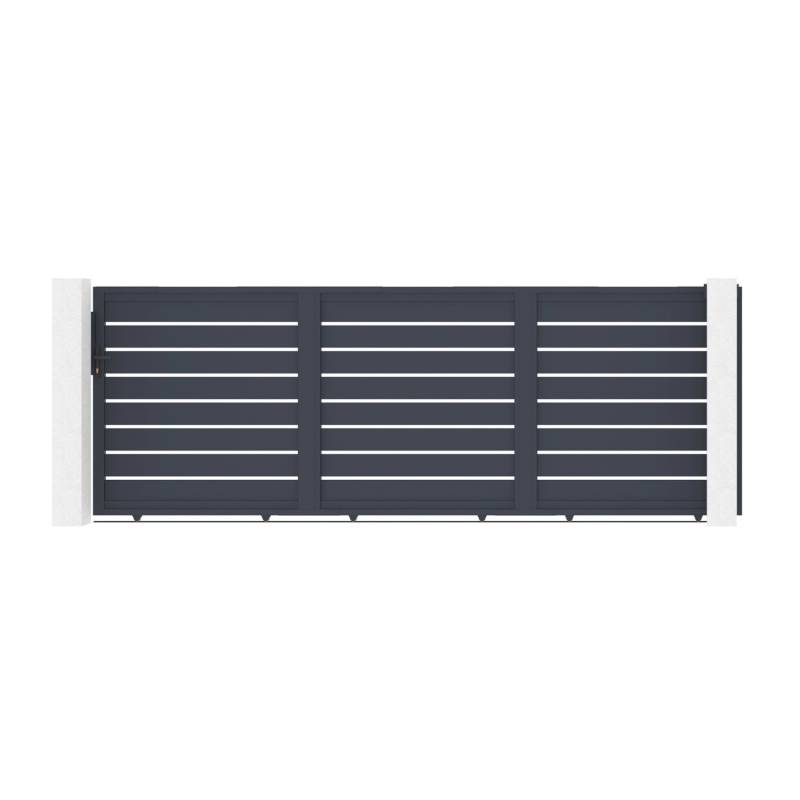 Casanoov Schiebetor 4 5 M Vogel H 160 Cm Graues Aluminium von Casanoov