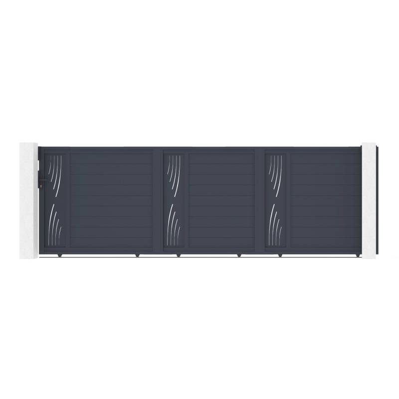 Casanoov Schiebetor 5M Veleta H 160 Grau Aluminium von Casanoov