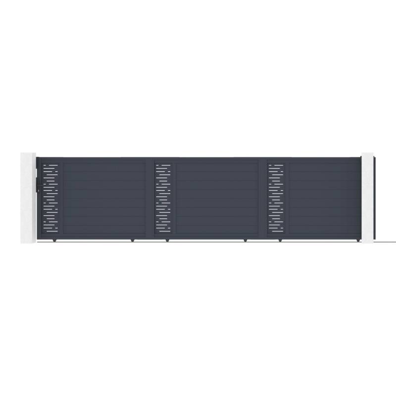 Casanoov Schiebetor 6M Arlberg H 140 Graues Aluminium von Casanoov