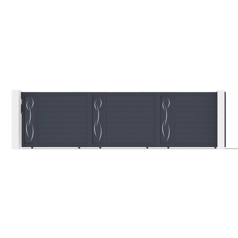 Casanoov Schiebetor 6M Life H 160 Graues Aluminium von Casanoov