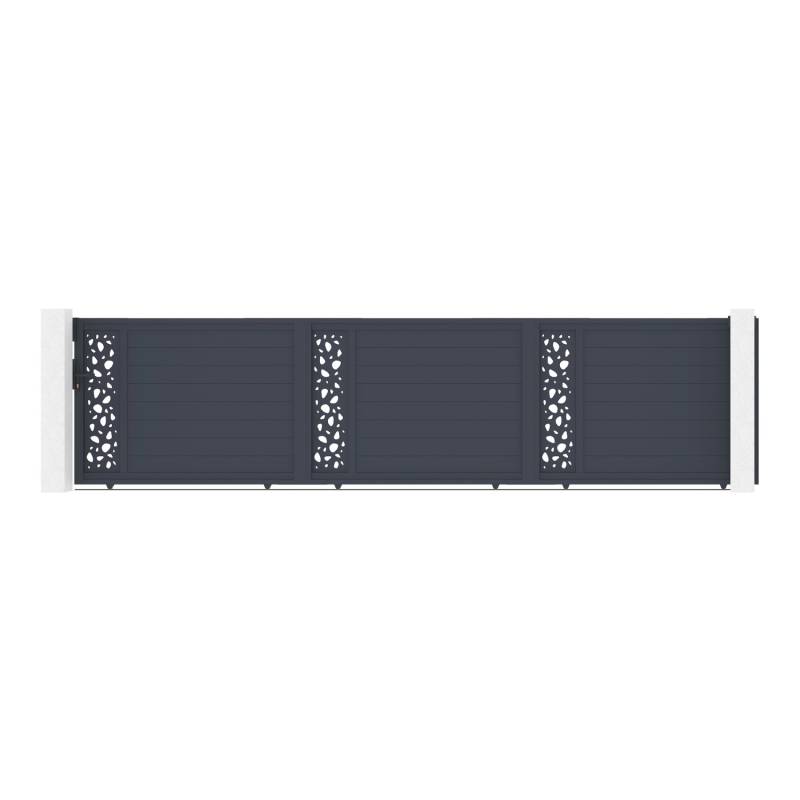 Casanoov Schiebetor 6M Sunny H 140 Graues Aluminium von Casanoov