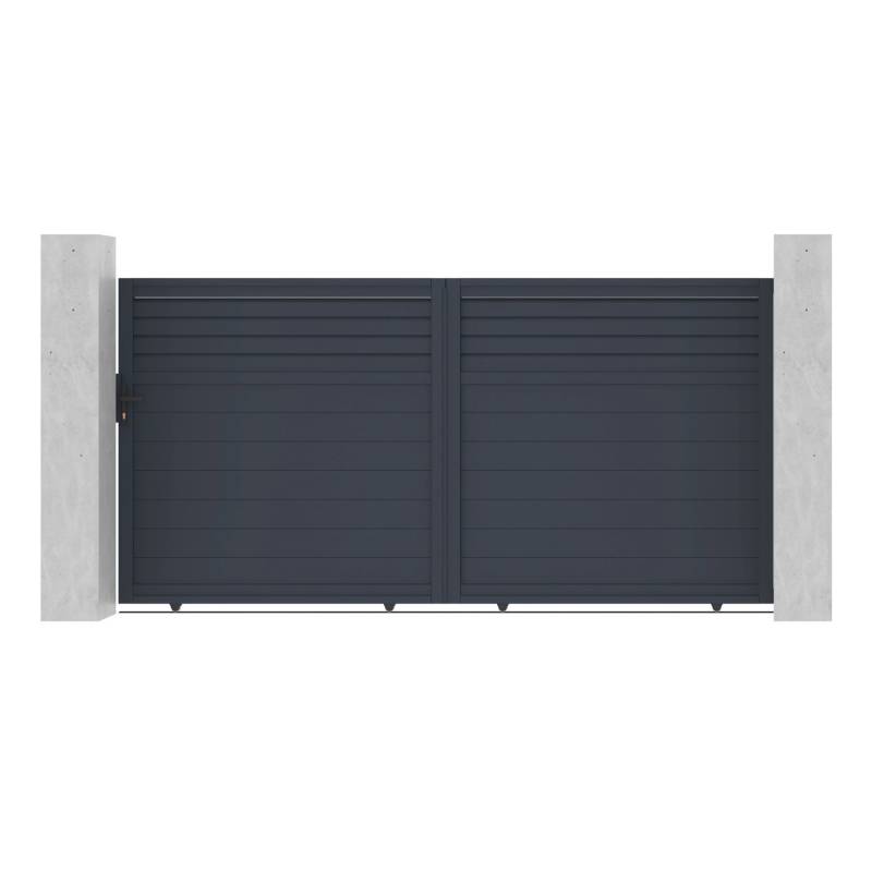 Casanoov Schiebetor Aus Aluminium 3 5M Carpatia H 180Cm Grau von Casanoov