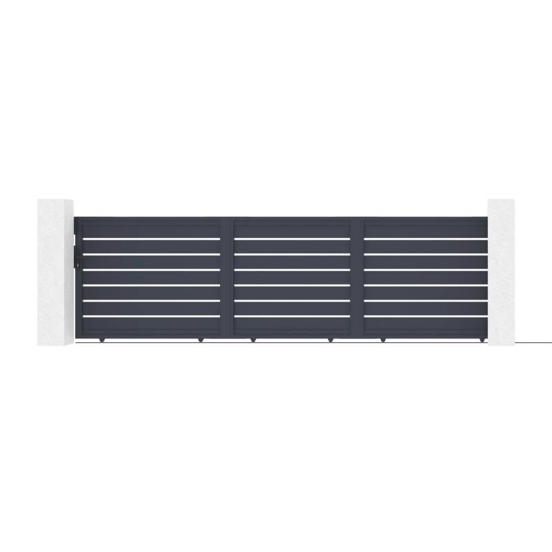 Casanoov Vogel 5M Schiebetor H 140Cm Grau Aluminium von Casanoov