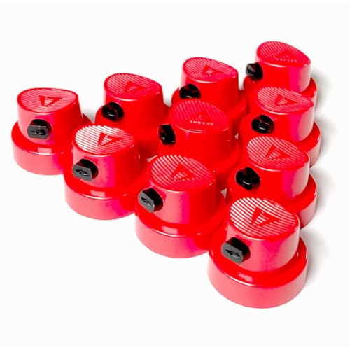 Casapixo 10x Sprühkopf Ersatz Sprühköpfe Fächersprühkopf für Spraydosen Spray Caps Sprühkappe rot/schwarz von Casapixo