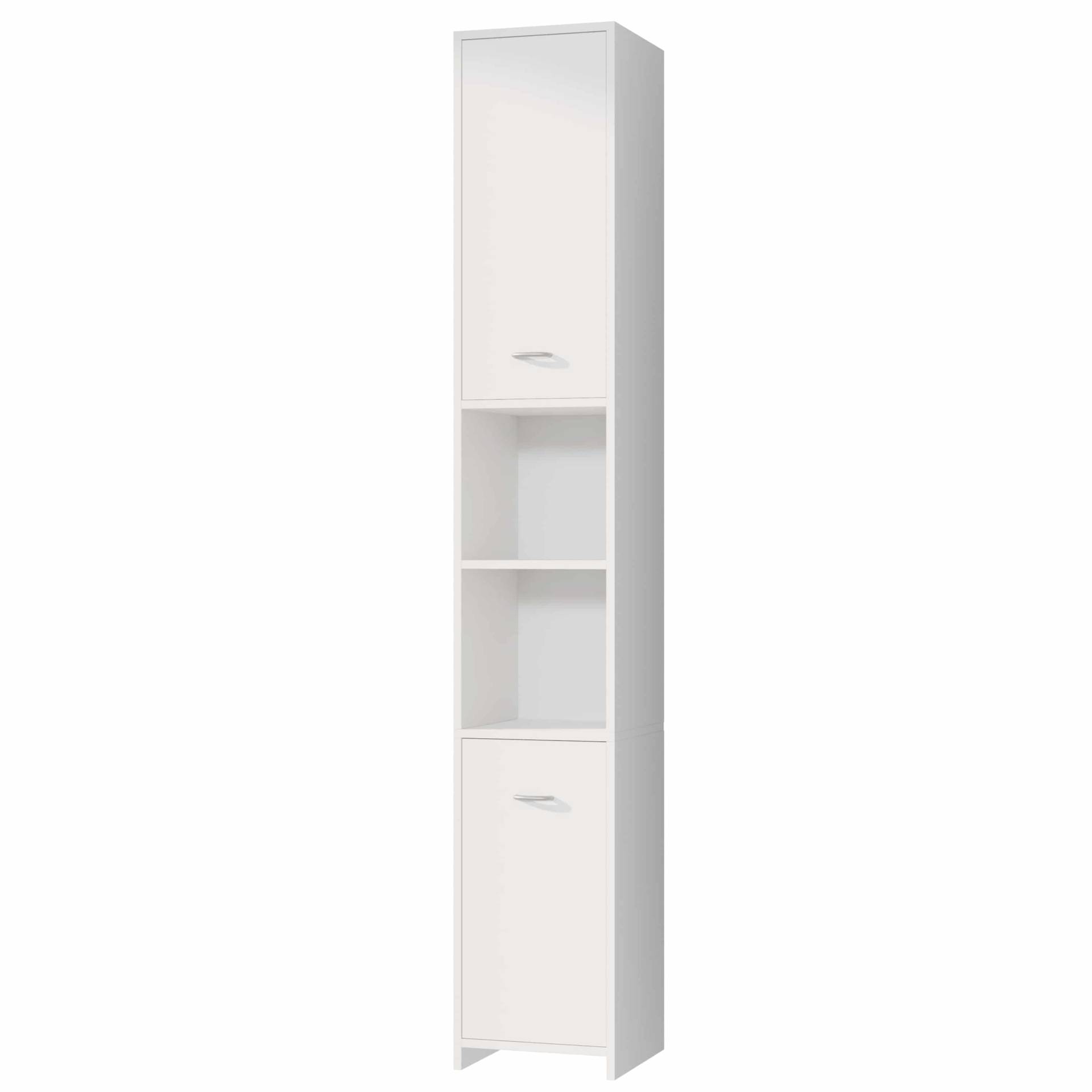 Badezimmerschrank Weiß 180x30x30cm von Casaria®