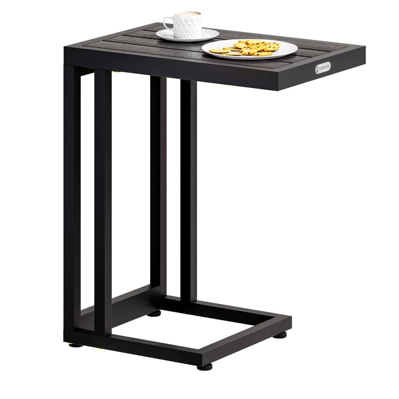 Beistelltisch Schwarz WPC 65,5x50x40cm von Casaria®