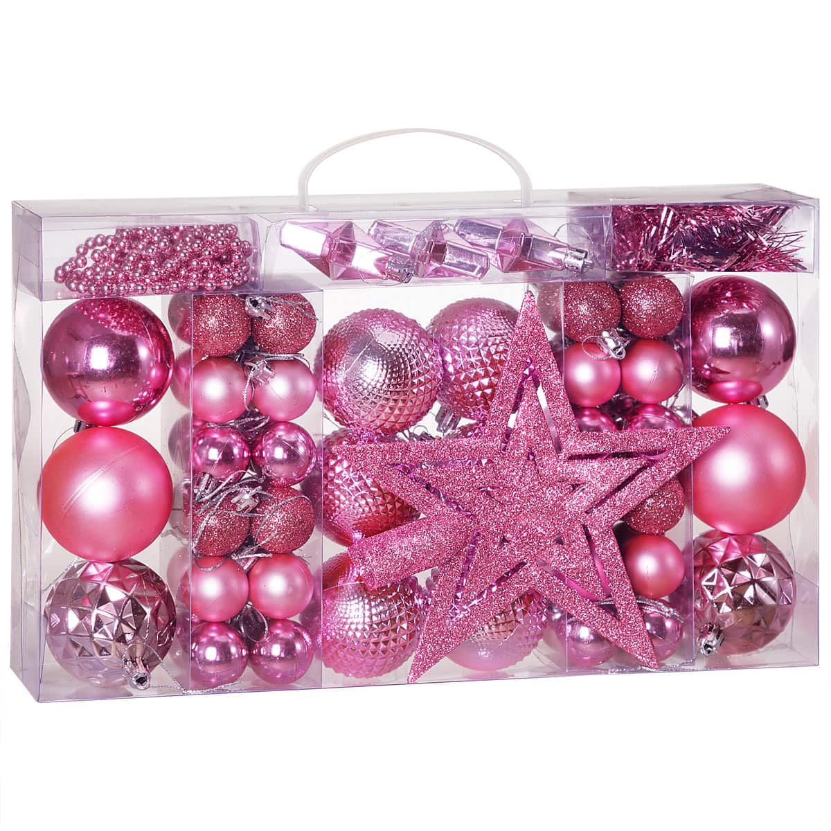 Christbaumschmuck Rosa 66-tlg. von Deuba®