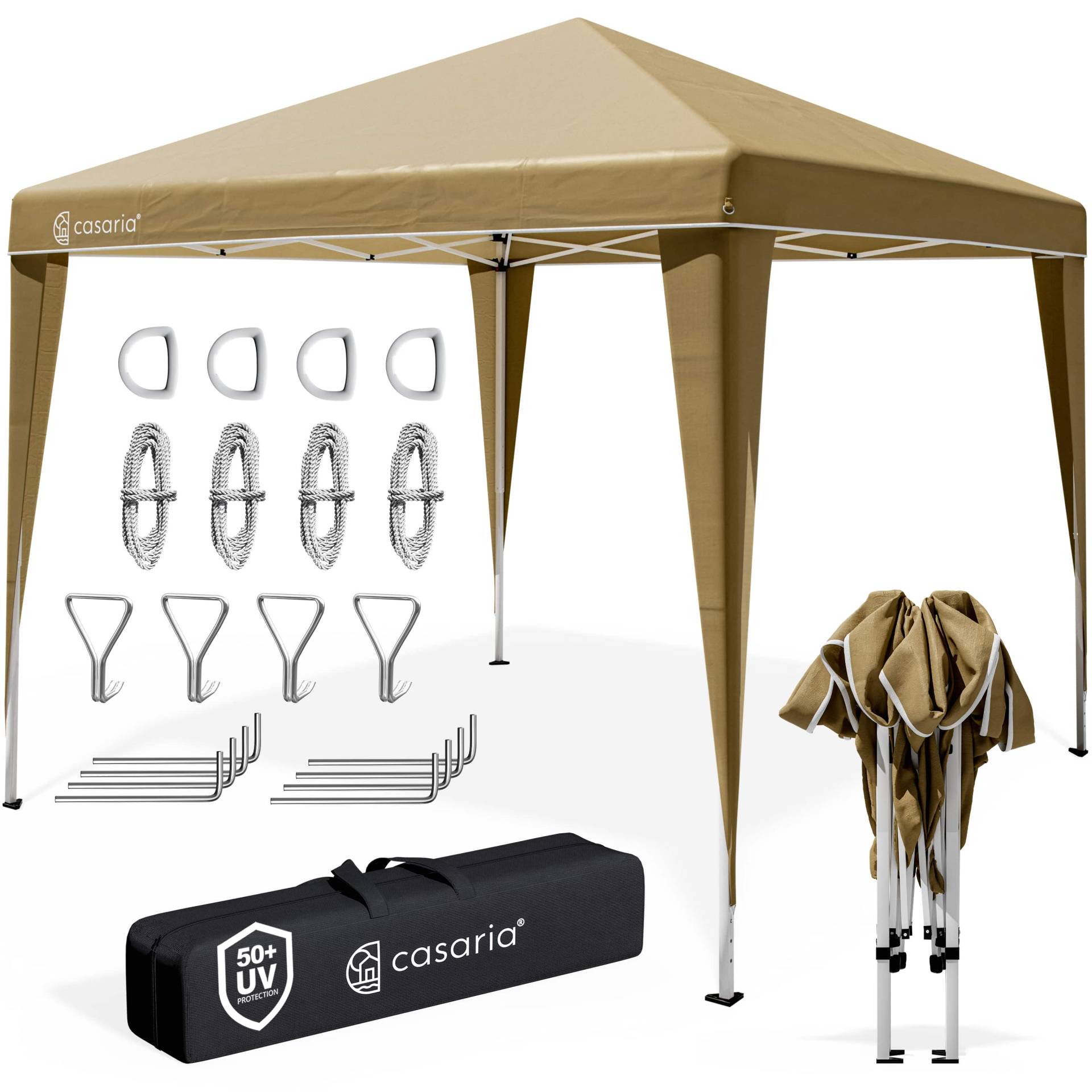 Faltpavillon Capri - Popup Beige 3x3m von Casaria®