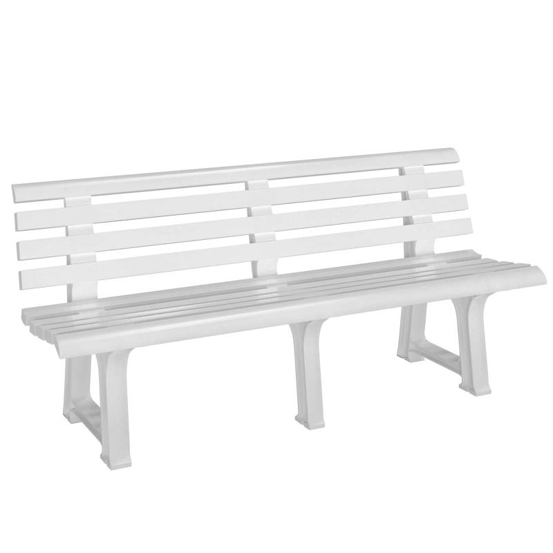 Gartenbank Orchidea Weiß 145x49x74cm von Casaria®