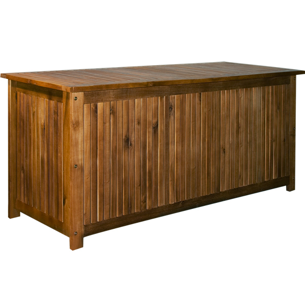 Gartenbox Akazienholz 115x50x59cm mit Innenplane wetterfest 205L von Casaria®