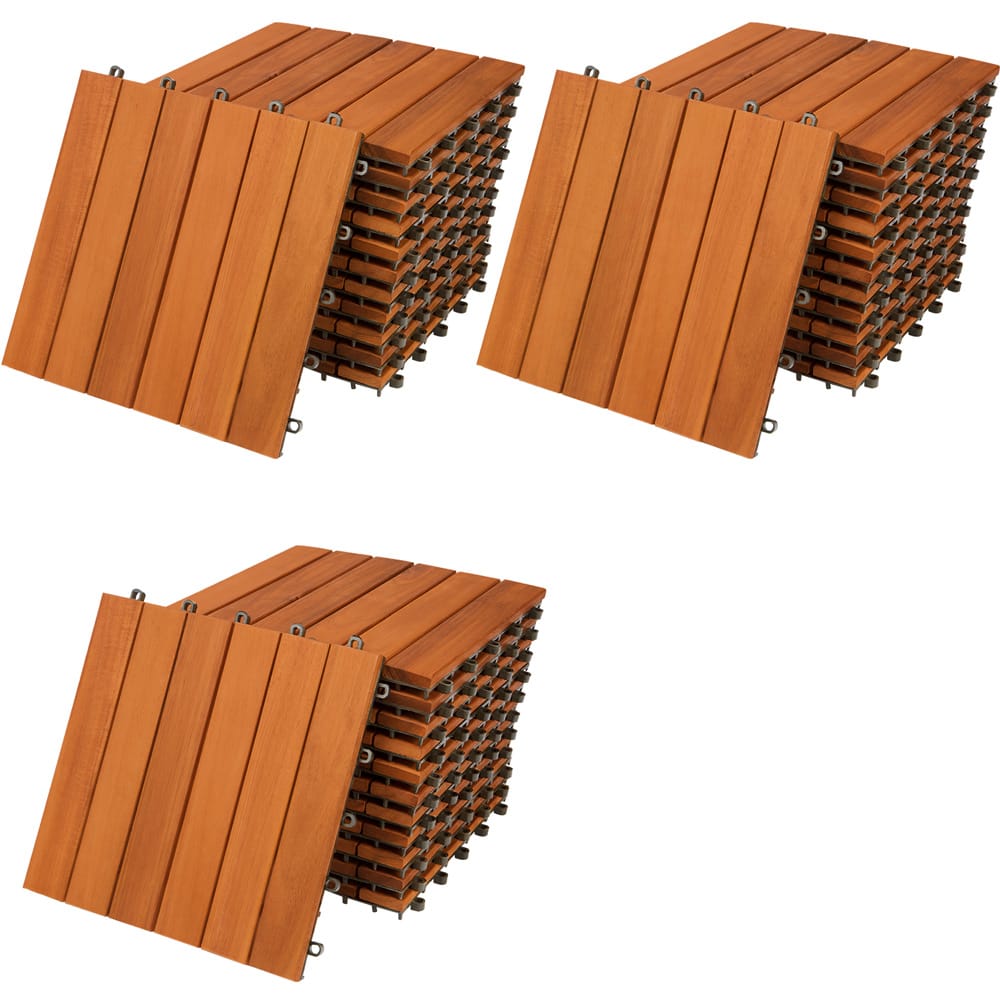 Holzfliese Akazie 33er-Set 30x30cm von Deuba®