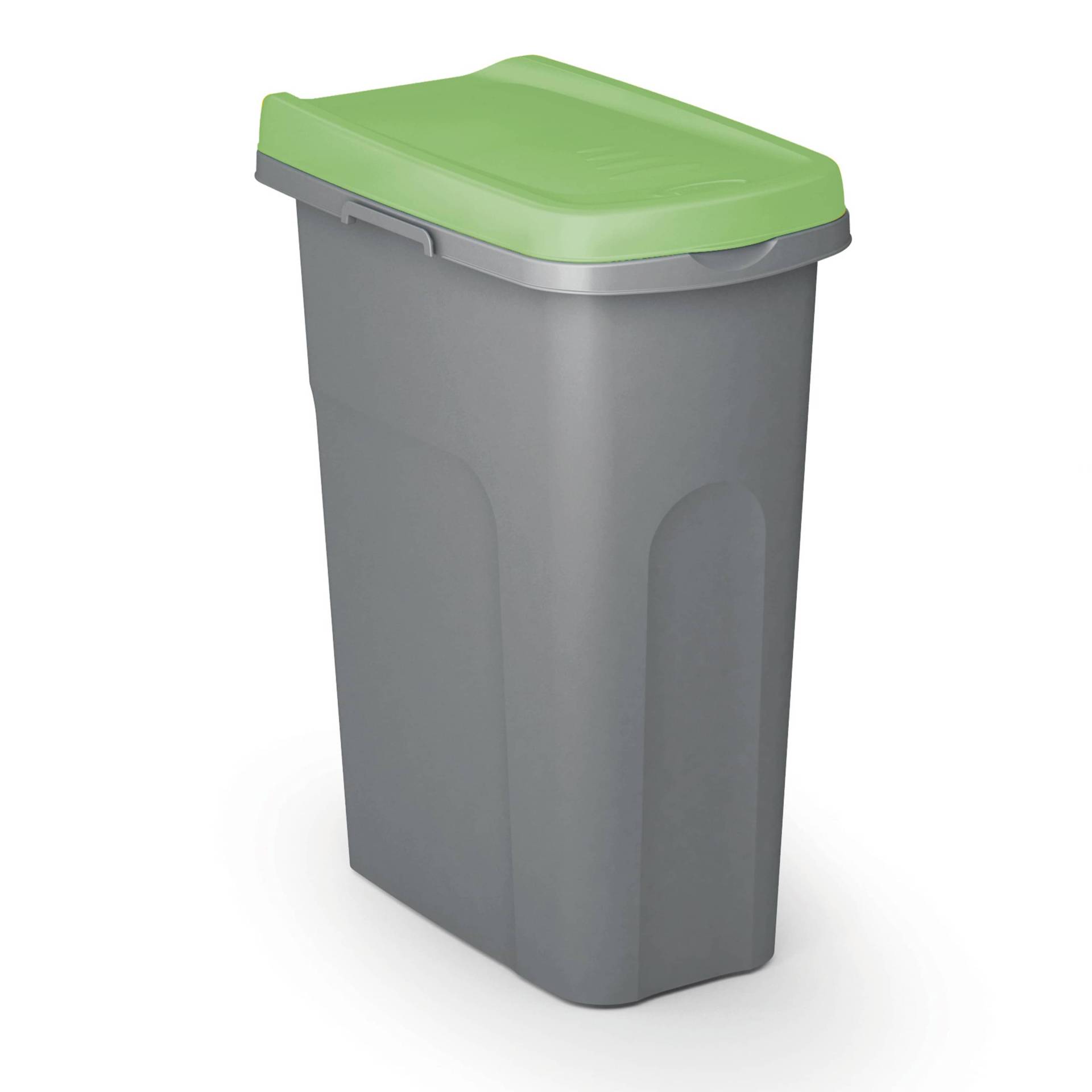 Mülleimer Grau/Grün Kunststoff 25L von Casaria®