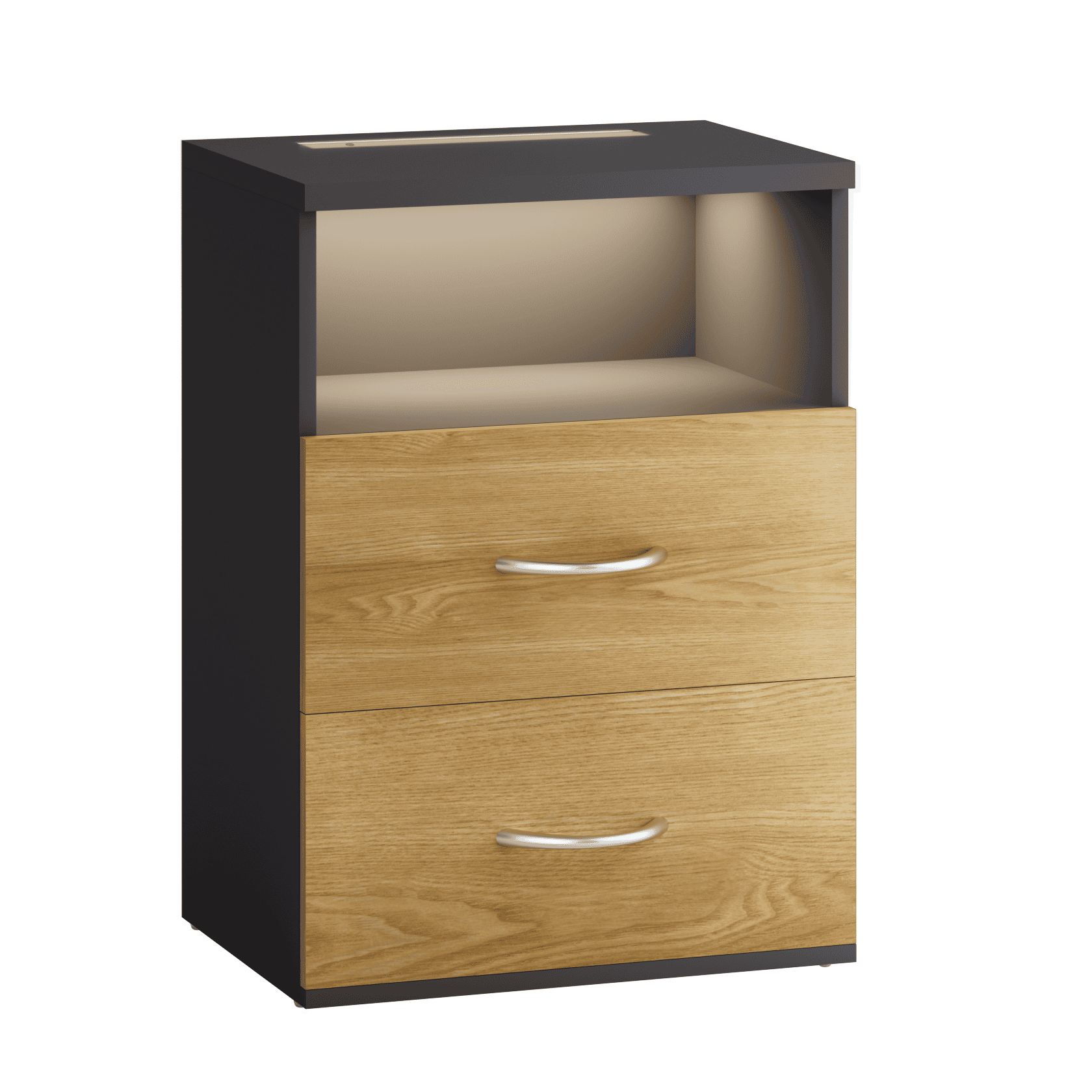 Nachttisch Jamie Holz/Grau 55x40x28cm von Casaria®