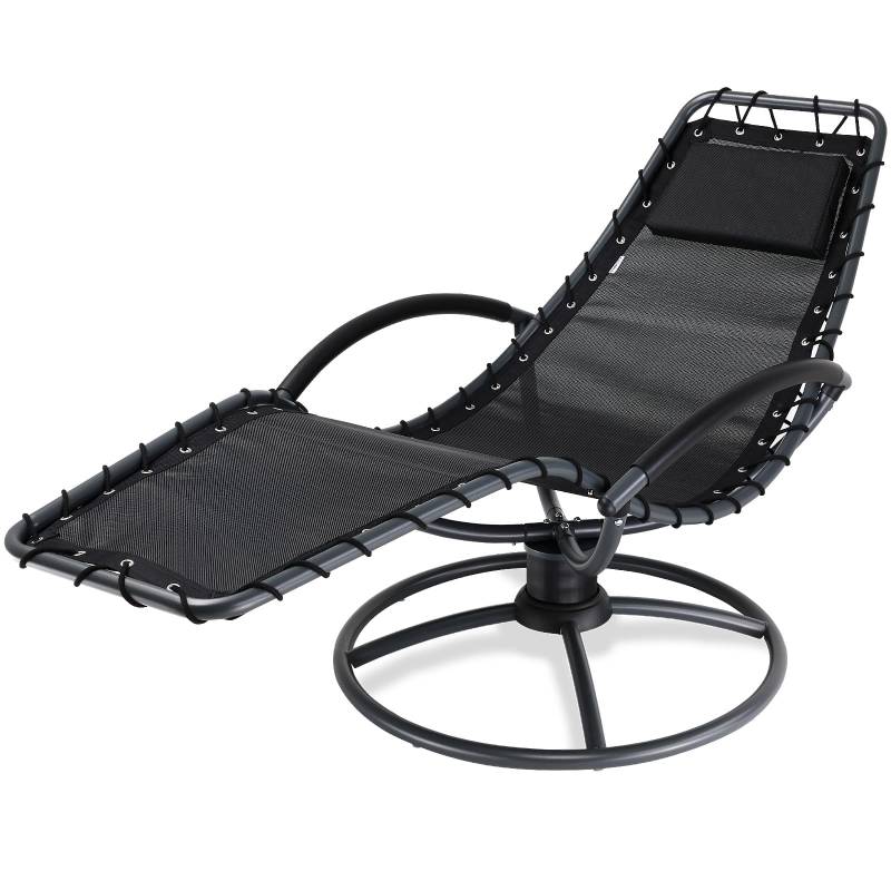Relaxliege Eve Anthrazit mit Schaukelfunktion von Casaria®