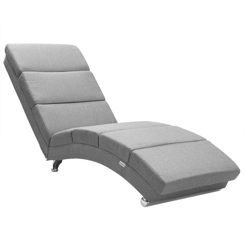 Relaxliege London Grau Webstoff von Casaria®