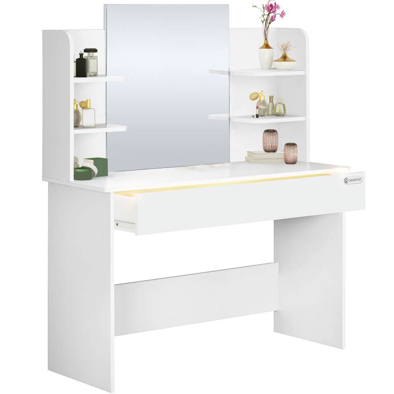 Schminktisch Lucia Weiß 140x110x40cm von Casaria®