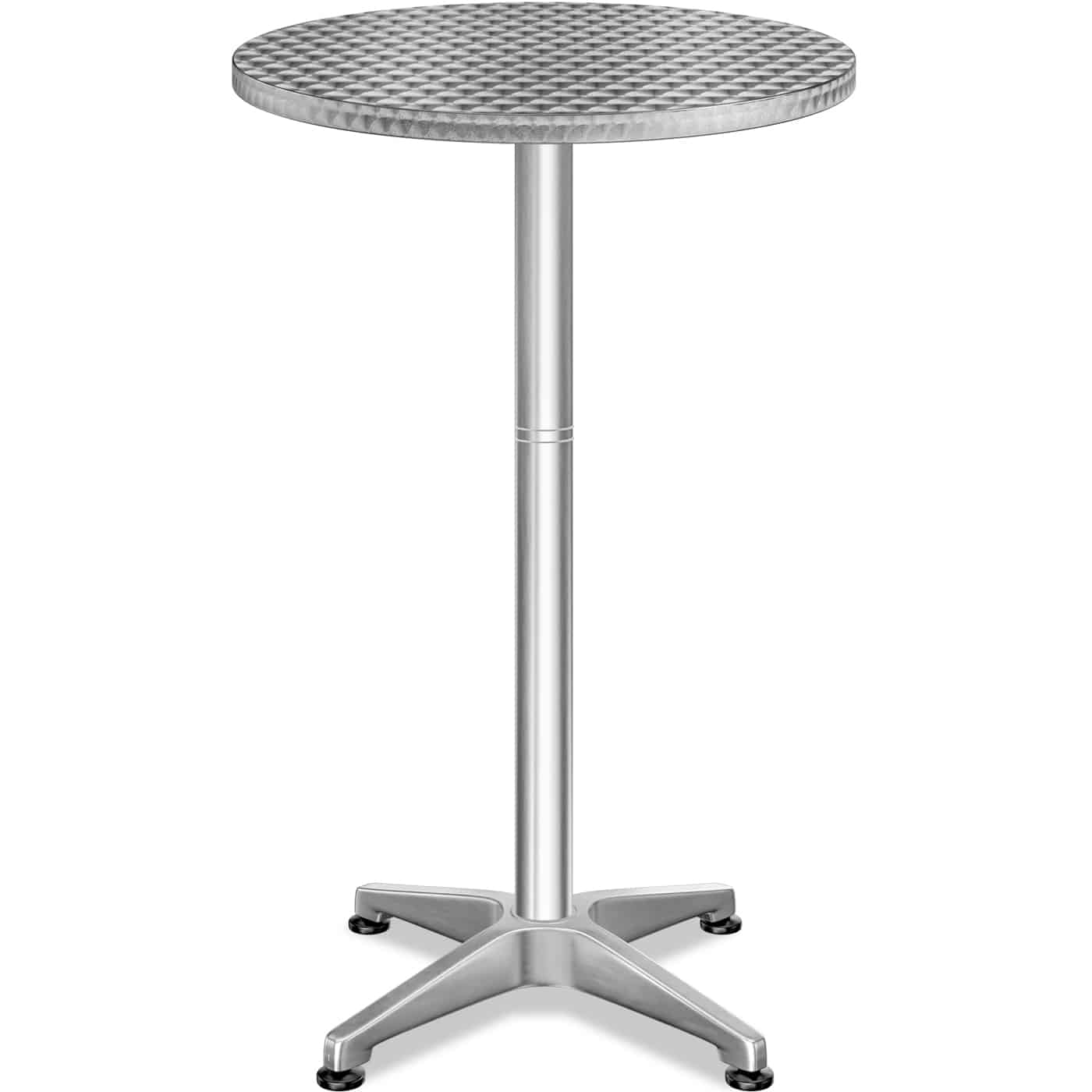 Stehtisch Silber Alu Ø60cm höhenverstellbar von Casaria®