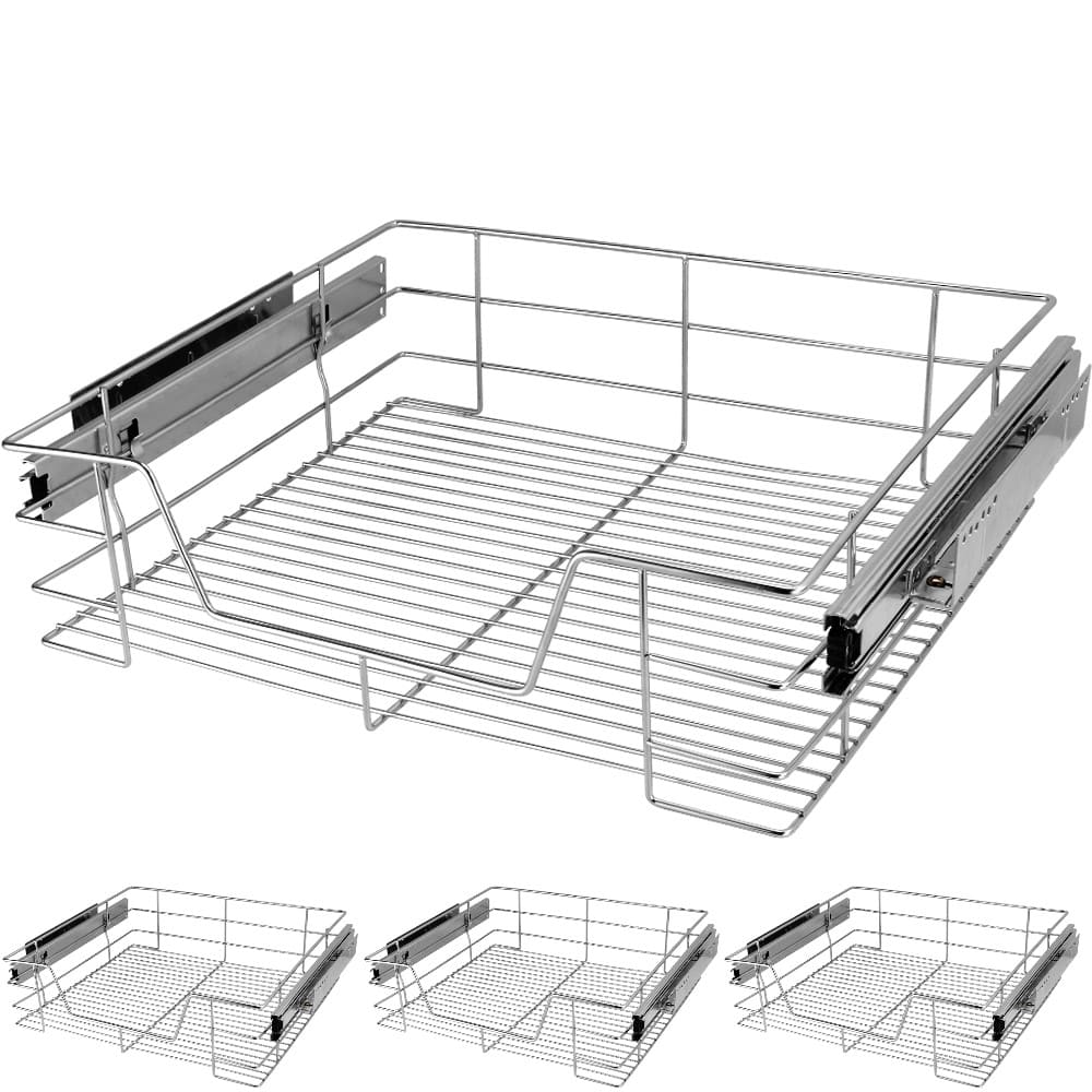 Teleskopschublade 4er-Set 60cm Schrankbreite von Casaria®