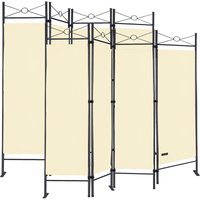 2er Set Paravent Lucca 180x163 cm Verstellbar Raumteiler Trennwand Umkleide Sichtschutz Spanische Wand Creme - Casaria von Casaria