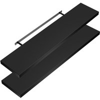 2er Sets Schweberegale 2er Set matt schwarz, 110cm von Casaria