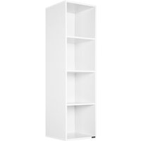 Casaria - Bücherregal mit 4 Fächer 106x30x30cm Kippschutz Bodenschoner 40kg Belastbarkeit Wohnzimmer Schlafzimmer Büro Regal Standregal Würfelregal von Casaria