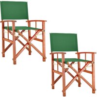 CASARIA® Gartenstuhl Balkonstuhl Holz FSC®-zertifiziert Klappbar 160kg Belastbar Bezug 30° Waschbar Armlehne Klappstuhl Garten Balkon Camping von Casaria